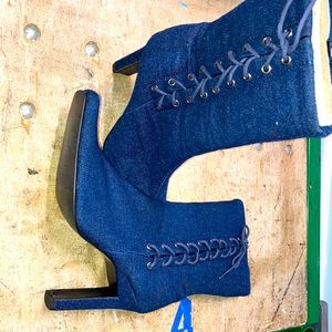 Brand new never worn Denim dress boots